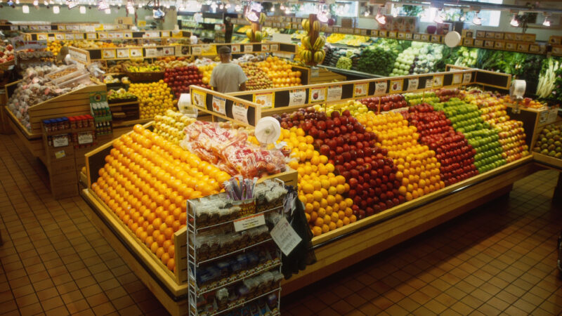 How much fruit can you pull from a display before it topples?