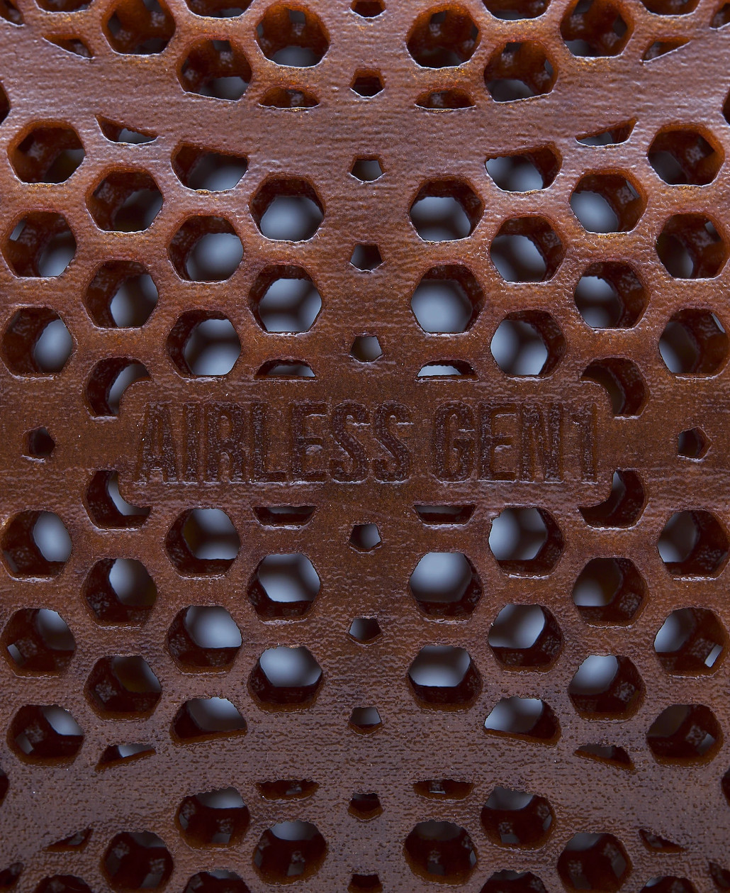 a close up of the honeycomb pattern of the basketball