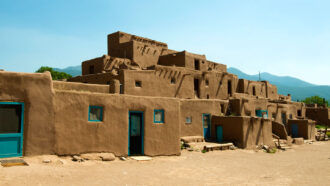 a photo of Taos Pueblo, a